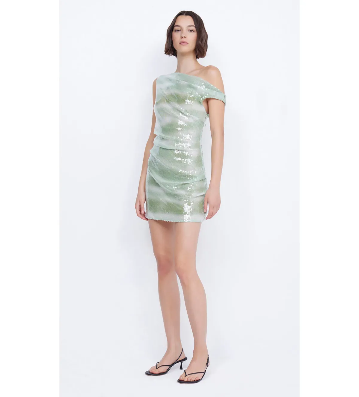 Bec & Bridge Brydie Asym Mini Dress Mint Ombre Size 8 / AU 8 - Image 2