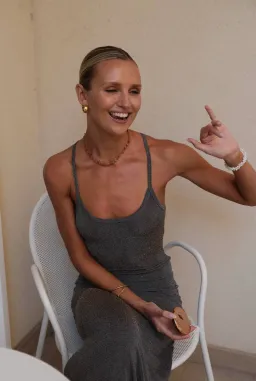 With Harper Lu Racer Slip Dress Shimmer Size M / AU 10 for rent on The Volte - image 4