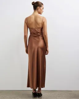 Lover Bronte Maxi Slip Dress Tortoise Size AU 18 for rent on The Volte - image 3