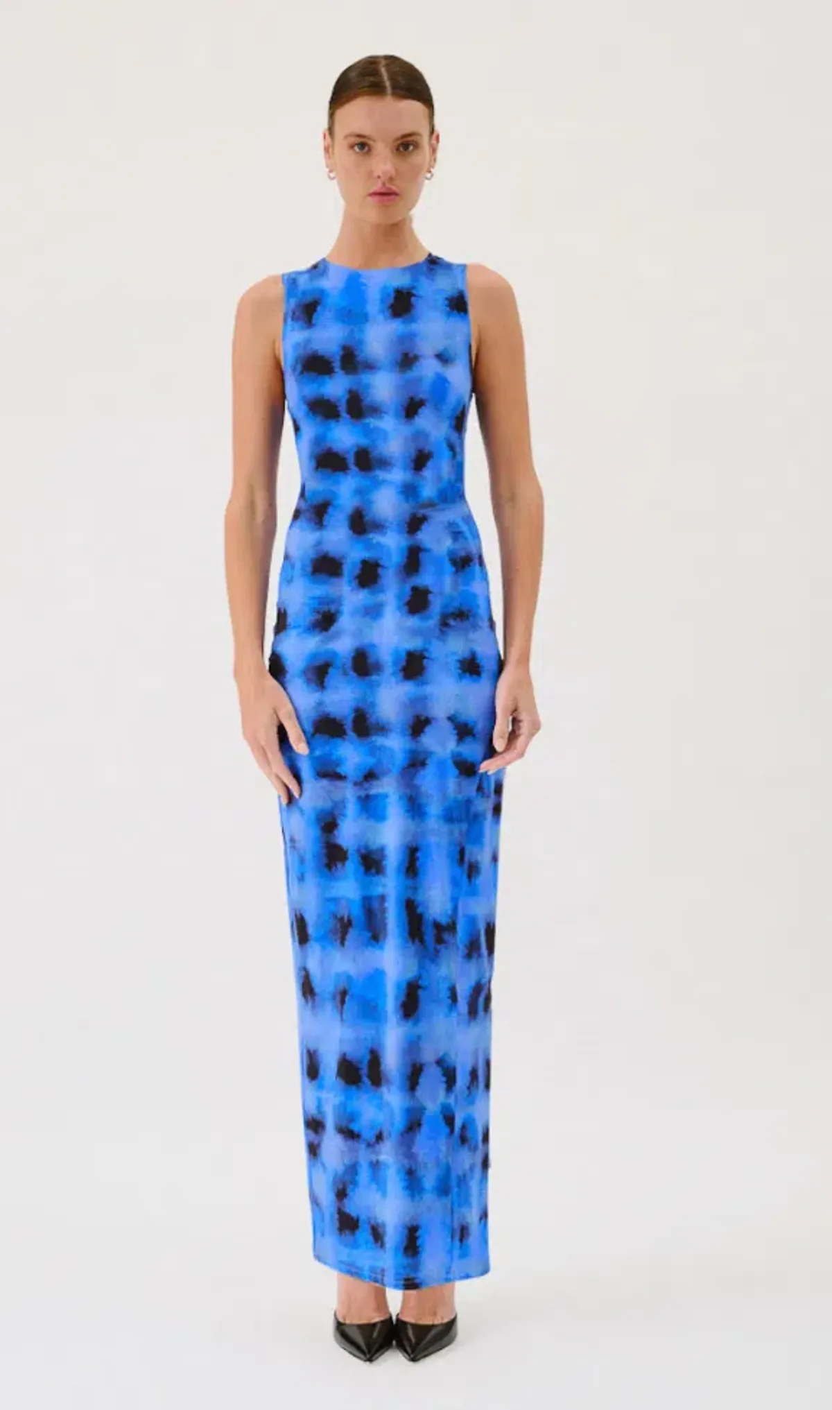 Suboo Shibori Sleeveless Reversible Twist Front Maxi Dress Blue Size S / AU 8 - Image 2