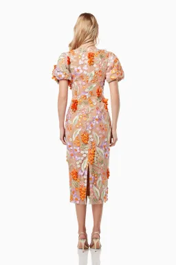 Elliatt Remix 3D Floral Midi Dress Multi Size M / AU 10 for rent on The Volte - image 3