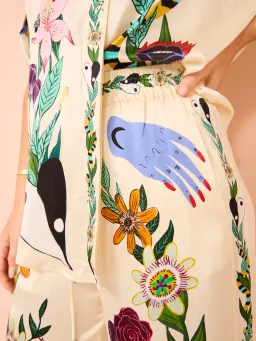 Alemais Meagan Oversized Silk Shirt & Pants Set Print Size 14 for rent on The Volte - image 4