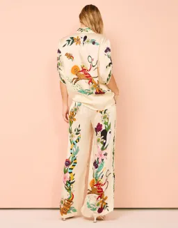 Alemais Meagan Oversized Silk Shirt & Pants Set Print Size 14 for rent on The Volte - image 3
