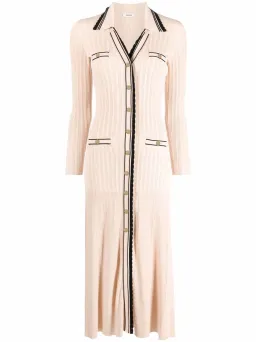 Sandro Alexandrine Ribbed Knit Midi Dress Beige Size 6 AU for rent on The Volte - image 7