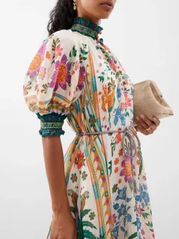 Zimmermann Ginger Swing Maxi Dress Cream Multi Size 3 / AU 14 for rent on The Volte - image 1