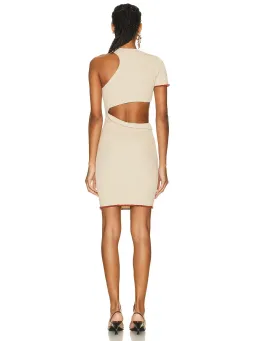Jacquemus La Robe Brilho Dress in Beige Size AU 8 for rent on The Volte - image 4