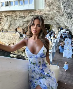 Menti Santorini Iris Gown in Floral Size S / AU 8 for rent on The Volte - image 6