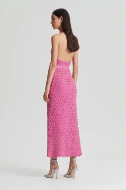 Scanlan Theodore Sparkle Halter Dress Pink Size 8 for rent on The Volte - image 3