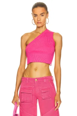 Jacquemus La Maille Ascu Top Chalk Pink Size 8 for rent on The Volte - image 1