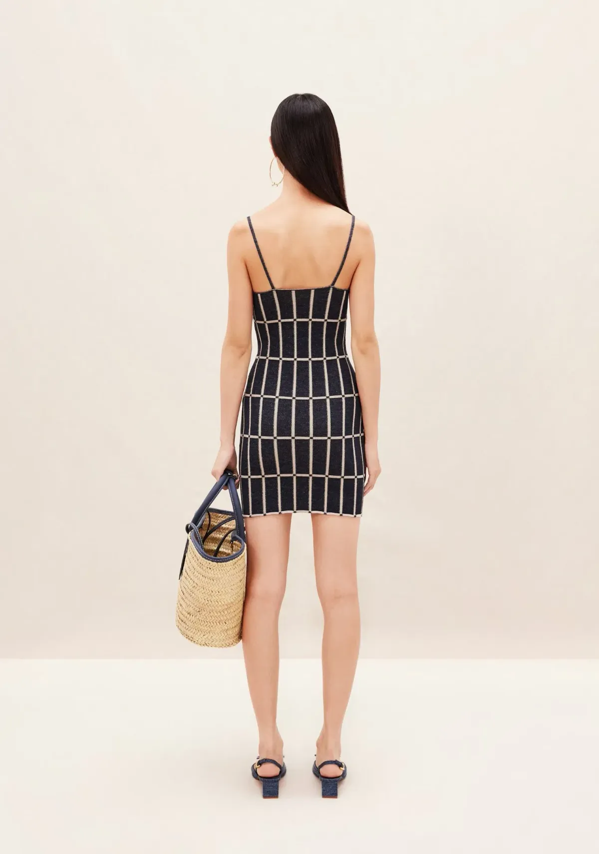 Jacquemus La Robe Maille Malha Dress Navy Size 8 - Image 2