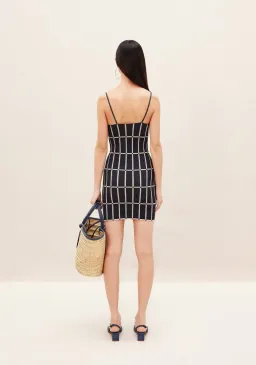 Jacquemus La Robe Maille Malha Dress Navy Size 8 for rent on The Volte - image 2