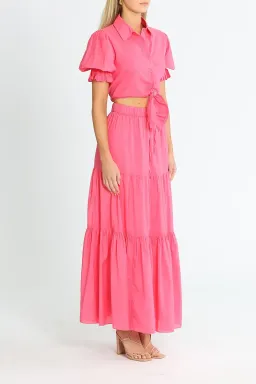 Talulah Rosa Shirt and Maxi Skirt Set Pink Size 14 for rent on The Volte - image 2