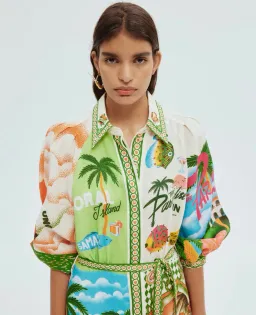 Alemais Paradiso Mini Dress Multi Print Size 16 for rent on The Volte - image 2