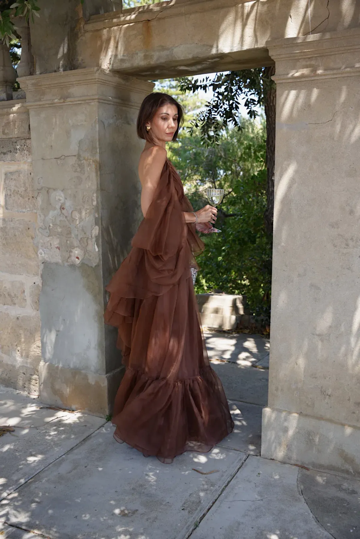 Zimmermann Natura Billow Top & Skirt Set Brown Size 0 / AU 8  - Image 4