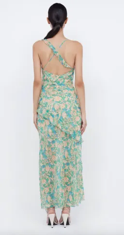 Bec & Bridge Oasis Frill Maxi Dress Under The Sea Print Size 6 for rent on The Volte - image 2