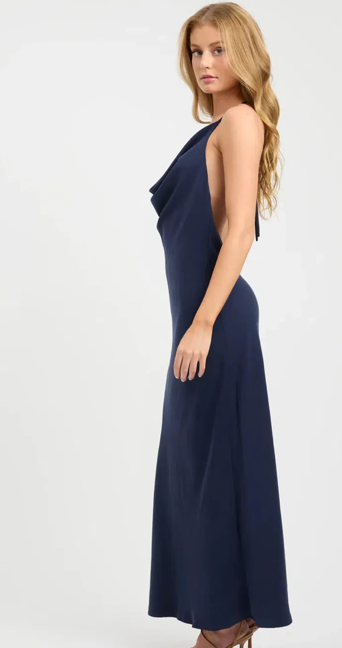 Kookaï Koko Halter Maxi Dress Ink Blue Size 10 - Image 4