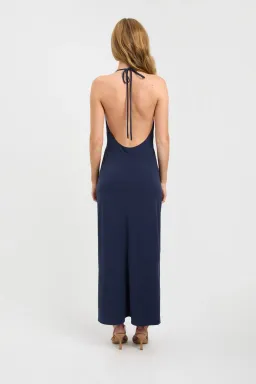 Kookaï Koko Halter Maxi Dress Ink Blue Size 10 for rent on The Volte - image 3