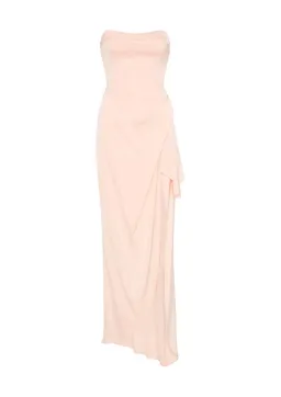 Manning Cartell Asymmetrical Games Strapless Gown Rosewater Pink Size 4 for rent on The Volte - image 2