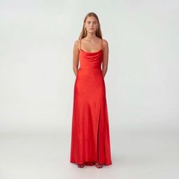 Fame & Partners Strappy Draped Gown Size 10 for rent on The Volte - image 1