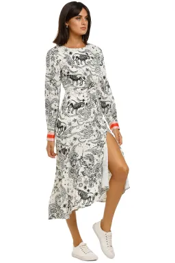 Vestire Baby What's Your Sign in White Zodiac Print Size 12 for rent on The Volte - image 2