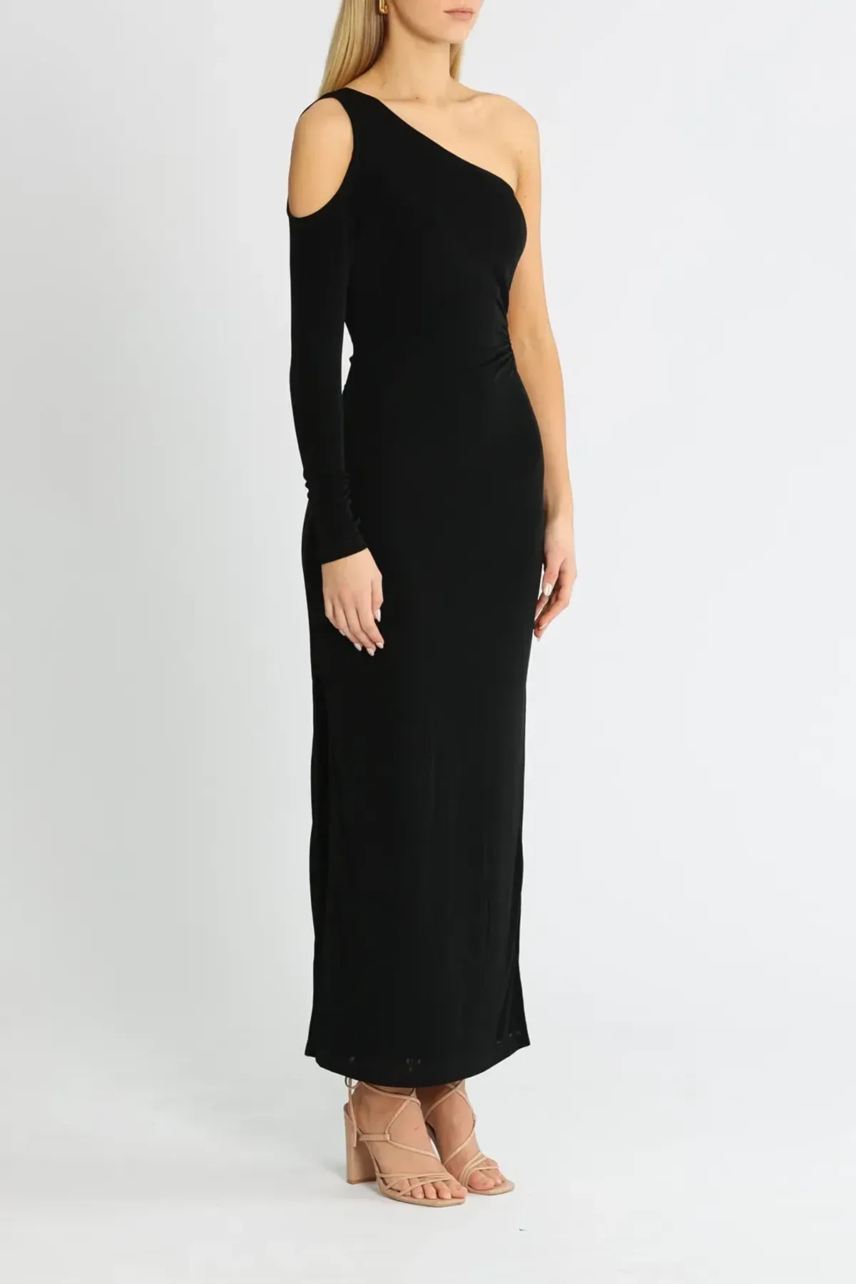 Suboo Beth One Shoulder Maxi Dress in Black Size 12 - Image 2