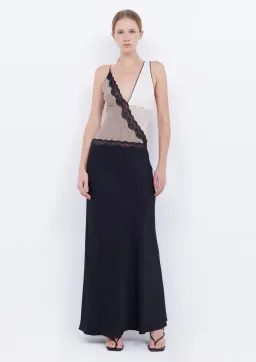 Bec & Bridge Abrielle Lace Maxi Dress Black/Taupe/Ivory Size 10 AU for rent on The Volte - image 1