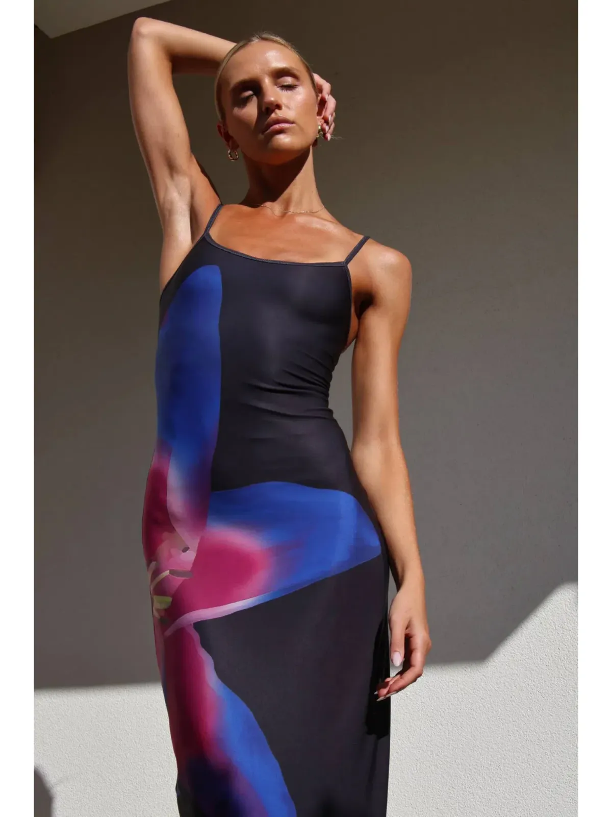 Rat & Boa Midnight Lily Floral Slip Dress Print Size AU 8 - Image 5