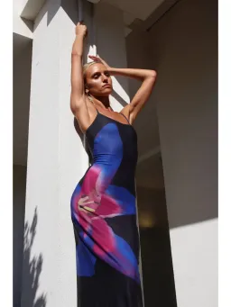 Rat & Boa Midnight Lily Floral Slip Dress Print Size AU 8 for rent on The Volte - image 2