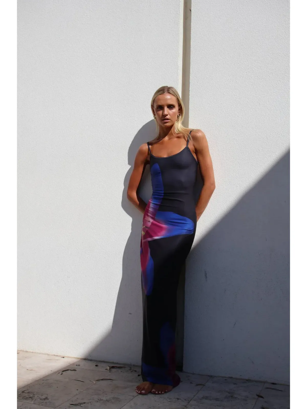 Rat & Boa Midnight Lily Floral Slip Dress Print Size AU 8 - Image 4