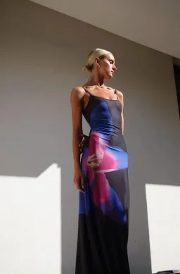 Rat & Boa Midnight Lily Floral Slip Dress Print Size AU 8 for rent on The Volte - image 1