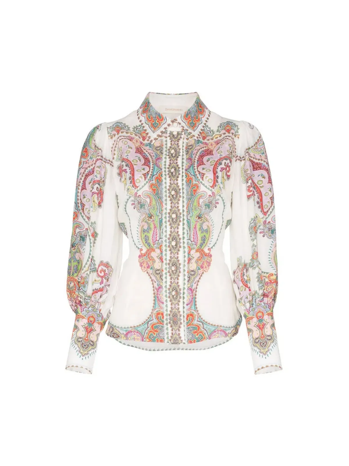 Zimmermann Ninety Six Filigree Shirt in Lennon Paisley Size AU 14 - Image 2
