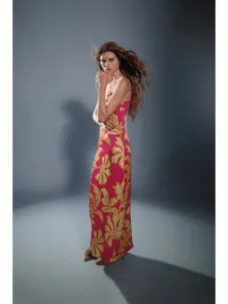 Hansen & Gretel Alchemy Dress in Fuschia Fern Print Size Small / AU 8 for rent on The Volte - image 3