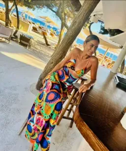 SWF Boutique Murano Cut Out A Line Maxi Dress Print Size 12  for rent on The Volte - image 4