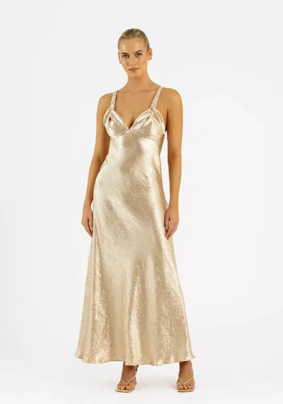 One Fell Swoop Capri Gown In Buttermilk Gold Size 12 - Image 2