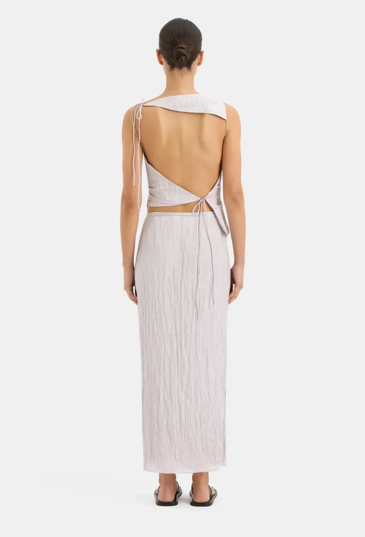 Sir The Label Ligera Top Size 0/Au 6 And Wrap Skirt Size 0p/Au 6P Set Silver - Image 2