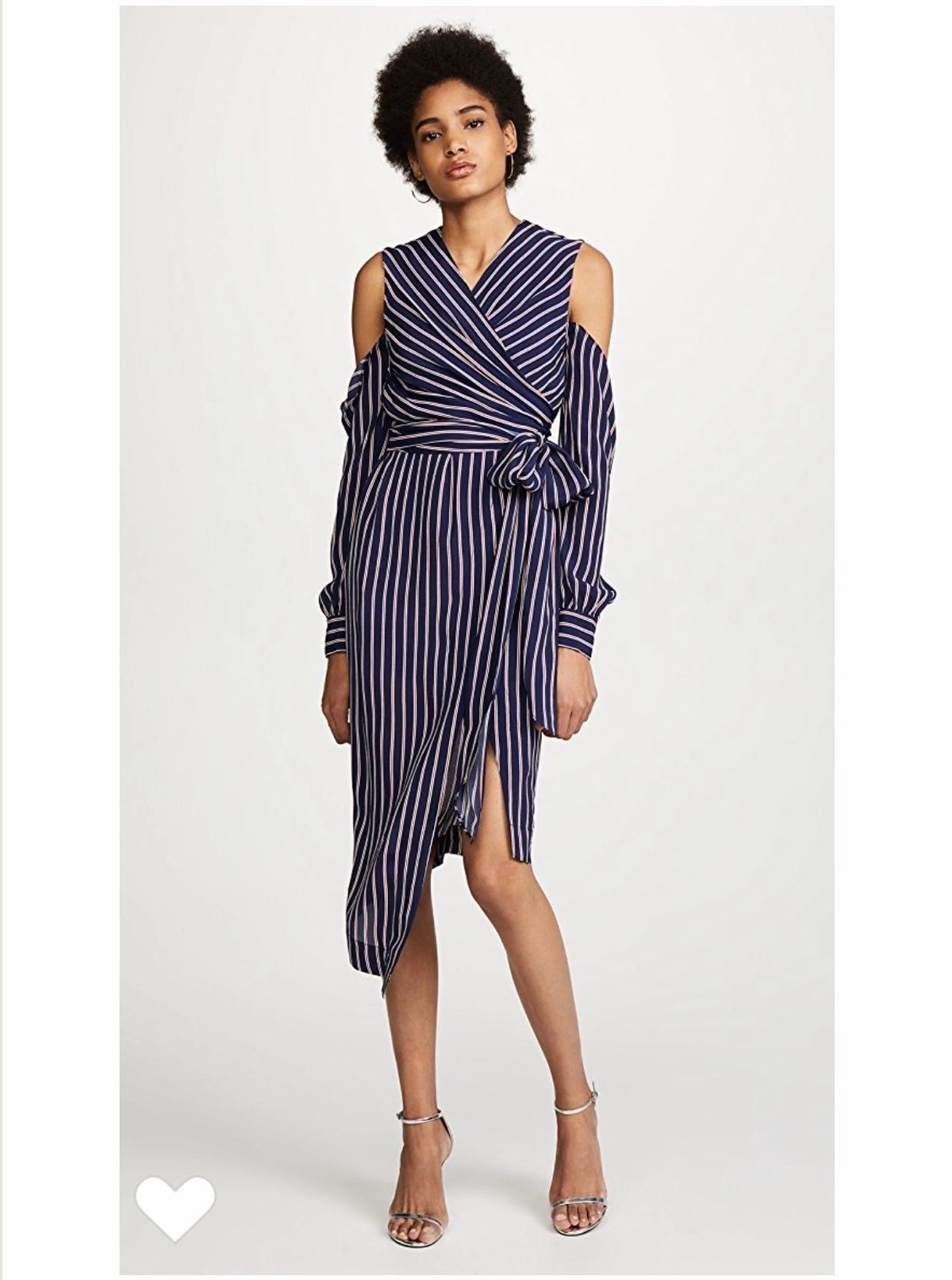 Nicolas Pin Stripe Dress Navy Size 6 - Image 1