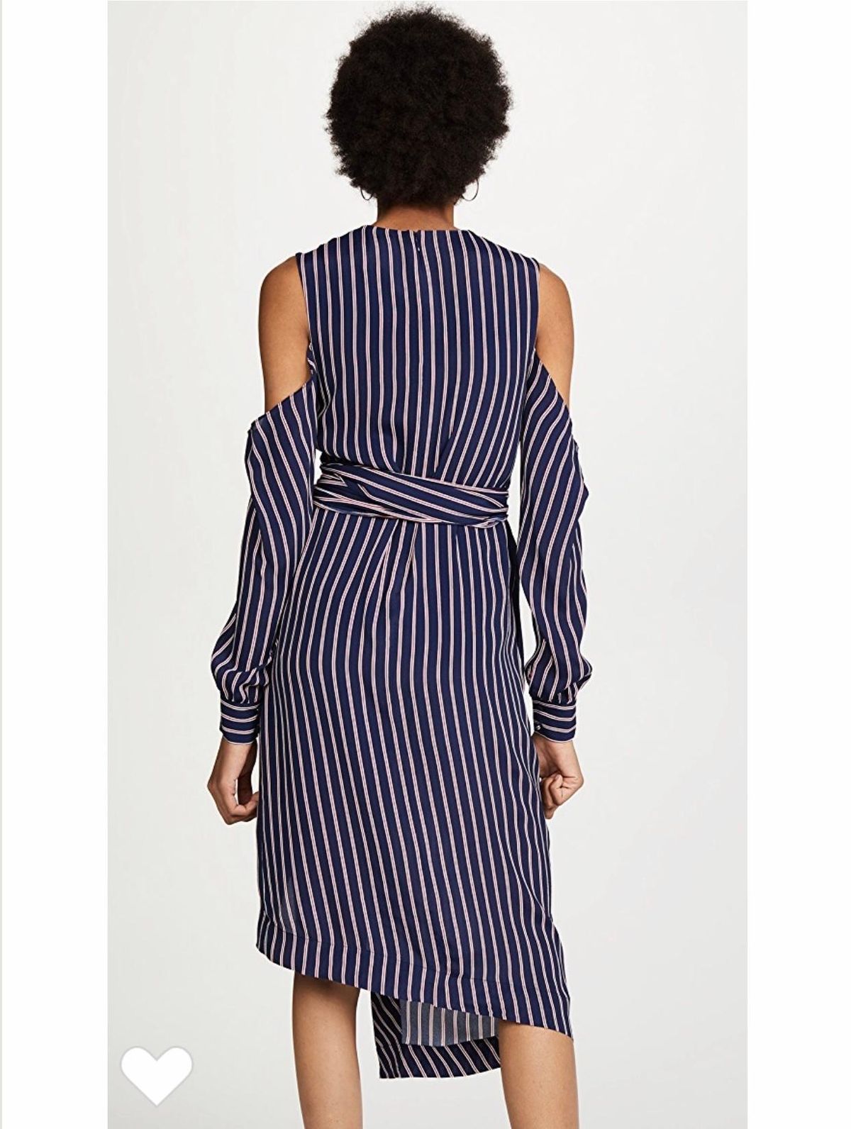 Nicolas Pin Stripe Dress Navy Size 6 - Image 3