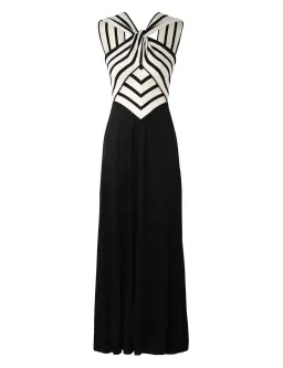 Zimmermann The Natura Halter Neck Midi Dress in Chevron Size 0/Au 8  for rent on The Volte - image 3