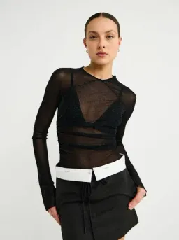 Camilla and Marc Marcello Sheer Top Black Size 10 AU for rent on The Volte - image 3