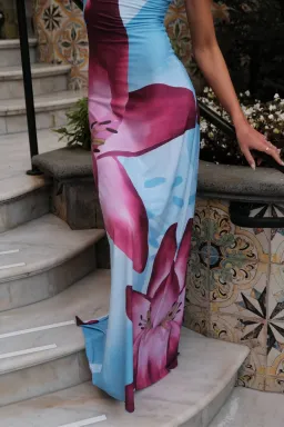 With Harper Lu Slip Dress Sky Lily Floral Size M / AU 10 for rent on The Volte - image 2