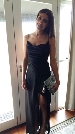 Winona Zetian Cowl Neck Maxi Dress Black 8 for rent on The Volte - image 2