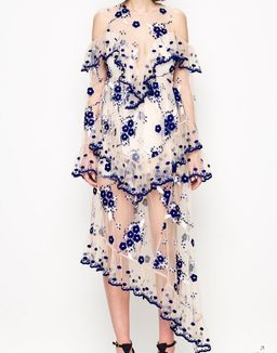 Alice McCall Mirage Gown Nude Blue Size 12 for rent on The Volte - image 2