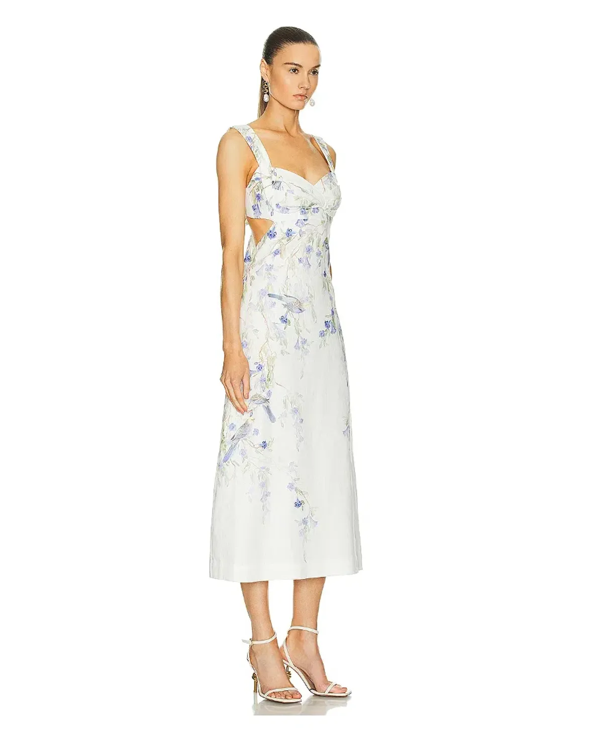 Zimmermann Natura Midi Dress in Blue Birds Size 0P / AU 6 - Image 4