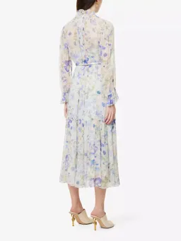 Zimmermann Natura Tubular Midi Dress Blue Garden Floral Size 4 / AU 16 for rent on The Volte - image 2