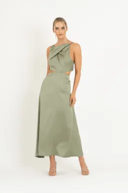 One Fell Swoop Bijoux Maxi Dress Serpent Green Size 8 for rent on The Volte - image 1