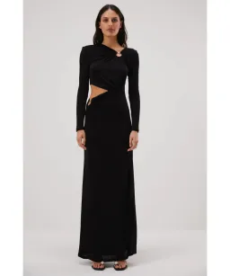 Misha Akari Floor Length Gown Black Size 6/XS for rent on The Volte - image 1