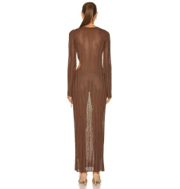 Sir The Label Aya Cut Out Dress in Chocolate Size 0 / AU 6 for rent on The Volte - image 3