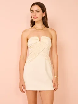 Auteur Gianna Mini Dress In Cream Size M / AU 10 for rent on The Volte - image 2
