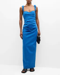Sir the Label Azul Balconette Dress Blue Size 1 / AU 8 for rent on The Volte - image 2
