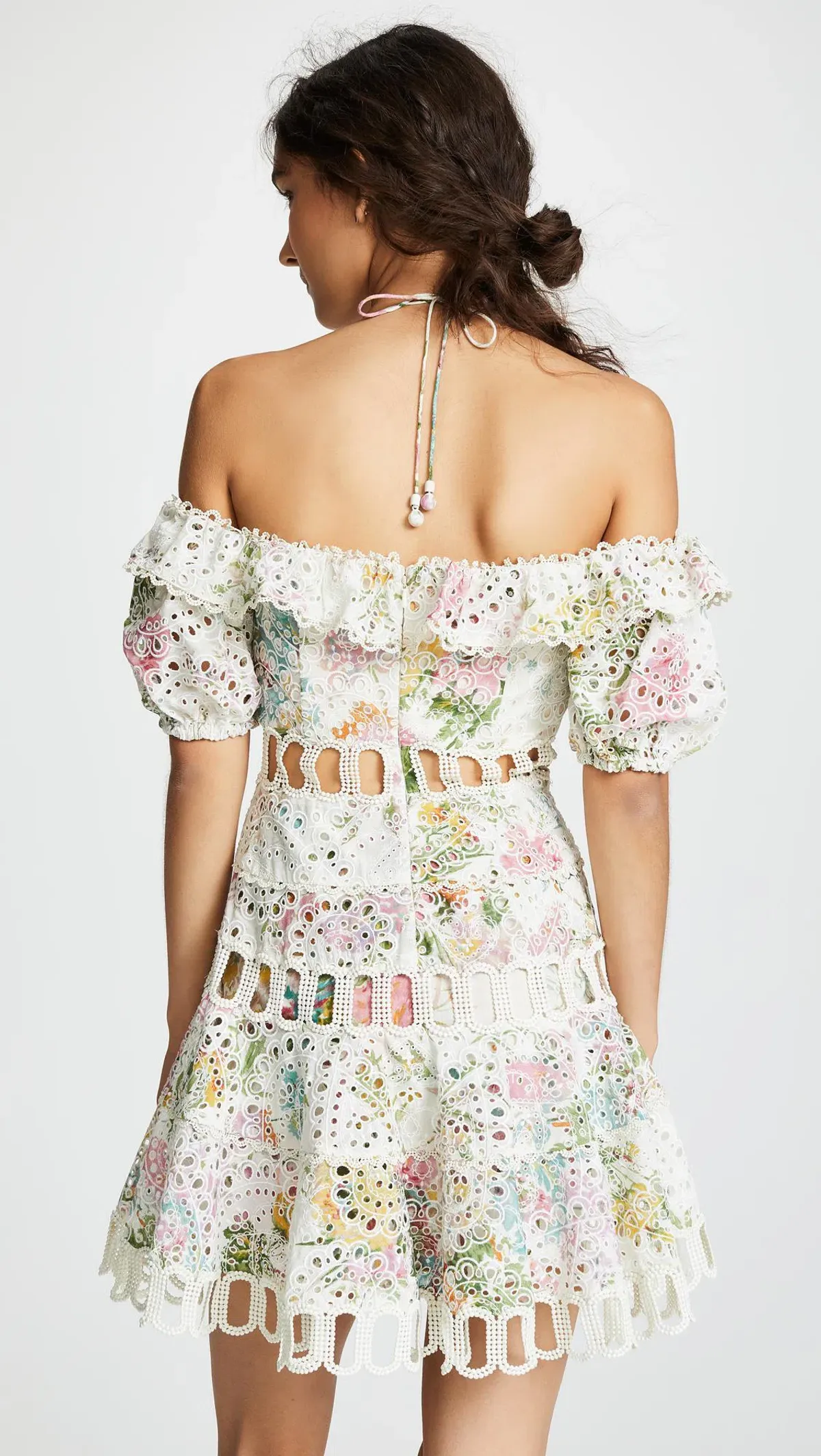 Zimmermann Heathers Off Shoulder Dress Garden Floral Size 6 - Image 3